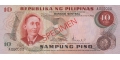 Philippines 10 1970 UNC P-149/s [Specimen]